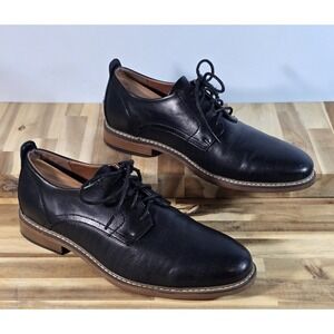 Robert David Panama Black Textured Dress Shoes Size 10M Oxford Lace-Up‎ Shoes